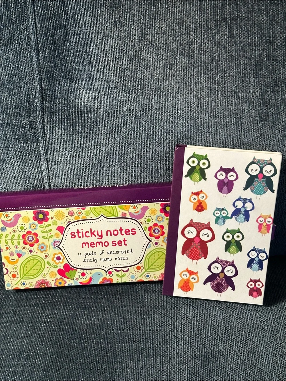 Floral & Owl themed sticky notes and tabs set